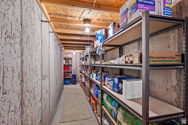 view of storage room