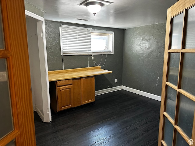 5160 S 200 E, Washington Terrace, UT 84405 - unfurnished office featuring a textured wall, dark wood-style flooring, and baseboards