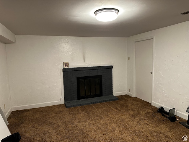 5160 S 200 E, Washington Terrace, UT 84405 - unfurnished living room with carpet floors and a fireplace