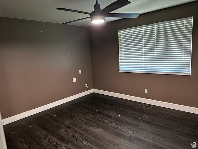 5160 S 200 E, Washington Terrace, UT 84405 - spare room with ceiling fan, wood finished floors, and baseboards