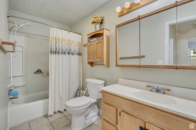 290 N 500 W Unit 108, Bountiful, UT 84010 - bathroom featuring toilet, shower / bath combination with curtain, tile patterned flooring, and vanity