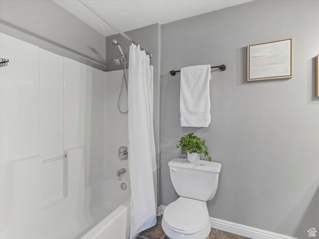 165 W Albion Village Way Unit 103, Sandy, UT 84070 - full bath with toilet, a textured ceiling, baseboards, and shower / tub combo