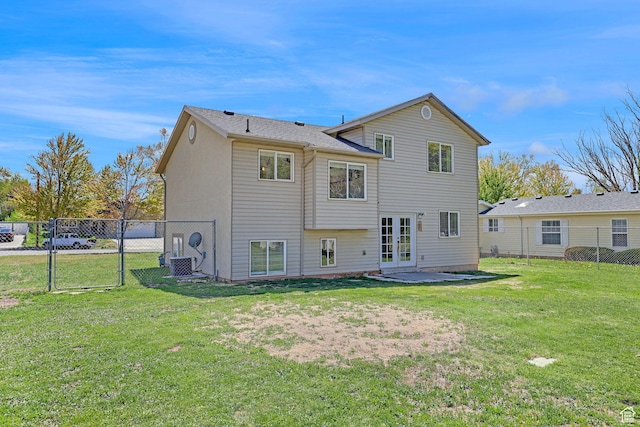 706 E 425 S, Ogden, UT 84404 - back of property featuring a gate, a yard, fence, and french doors