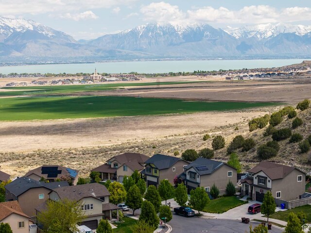 4126 E Cherokee, Eagle Mountain, UT 84005 - birds eye view of property with a residential view and a water and mountain view