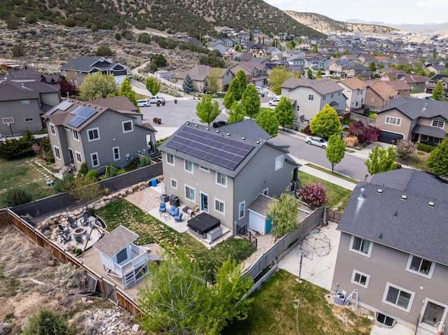 4126 E Cherokee, Eagle Mountain, UT 84005 - drone / aerial view with a mountain view and a residential view