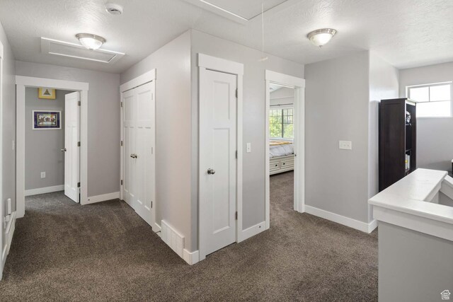 4126 E Cherokee, Eagle Mountain, UT 84005 - corridor with baseboards, dark colored carpet, and a wealth of natural light