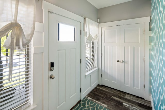 4126 E Cherokee, Eagle Mountain, UT 84005 - entryway featuring dark wood-style flooring