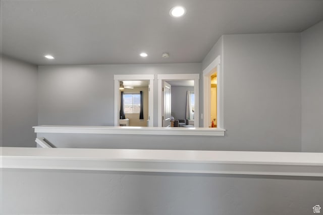 corridor featuring recessed lighting