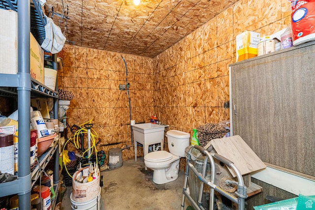 2983 W 2600 N, Plain City, UT 84404 - bathroom featuring concrete floors and toilet