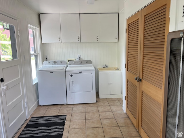 142 N 100 E, Provo, UT 84606 - laundry room with cabinet space, a heating unit, independent washer and dryer, and light tile patterned floors