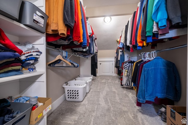 view of walk in closet