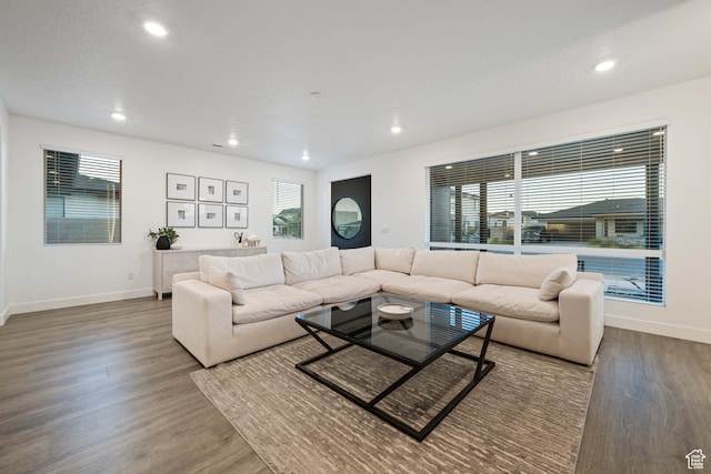733 W Juniper Hill Dr, St George, UT 84790 - living area featuring recessed lighting and wood finished floors