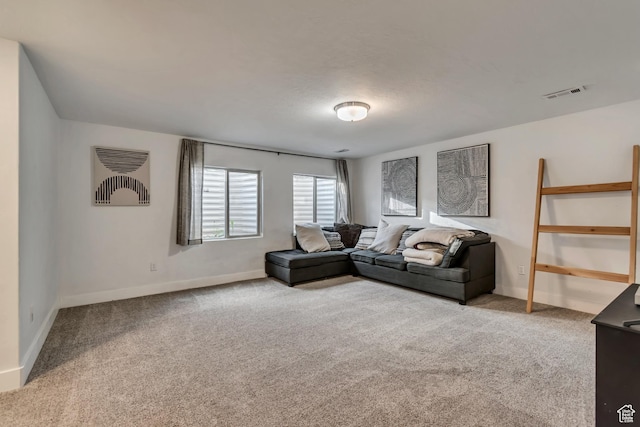 8983 N Barton Creek Dr, Eagle Mountain, UT 84005 - living room with baseboards, carpet flooring, and visible vents