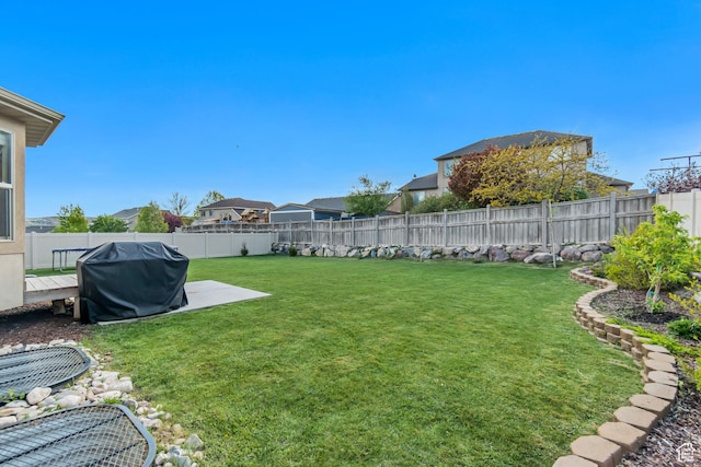 8983 N Barton Creek Dr, Eagle Mountain, UT 84005 - view of yard with a fenced backyard