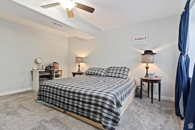 320 E Clark St, Grantsville, UT 84029 - carpeted bedroom featuring baseboards, ceiling fan, and visible vents
