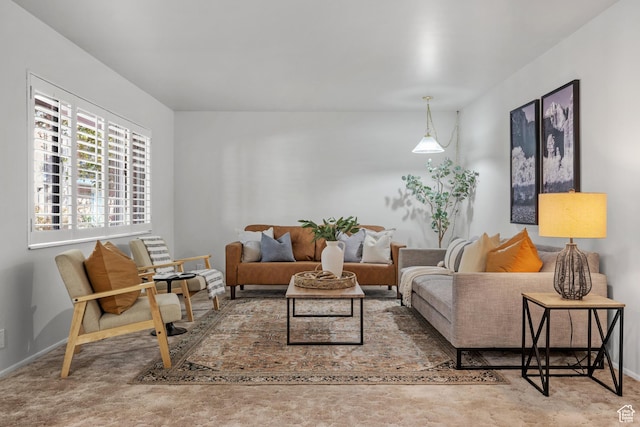 living room with baseboards