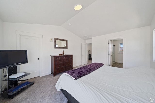 743 N 690 E, Tooele, UT 84074 - carpeted bedroom featuring baseboards and vaulted ceiling