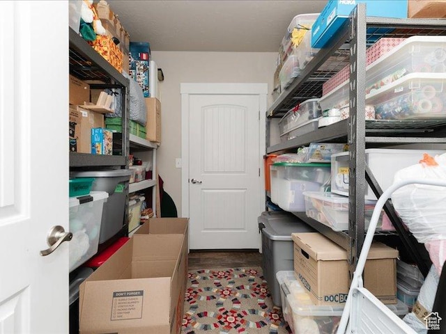 view of storage area