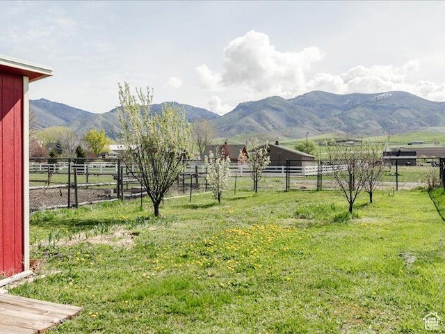 property view of mountains with a rural view