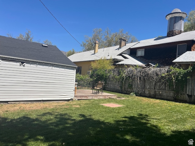 953 E 24th St, Ogden, UT 84401 - view of yard featuring a wooden deck and fence