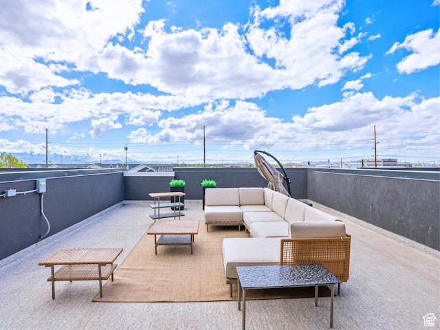 view of patio / terrace with an outdoor hangout area