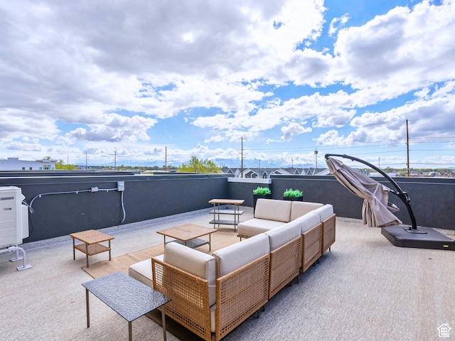 view of patio featuring an outdoor hangout area