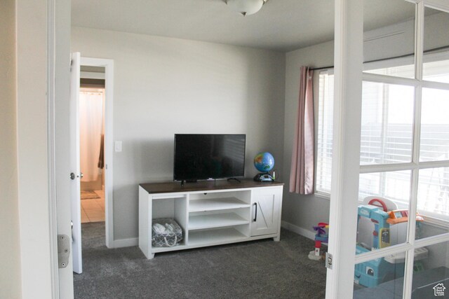 2447 N 2950 W, Plain City, UT 84404 - bedroom featuring dark carpet, multiple windows, and baseboards