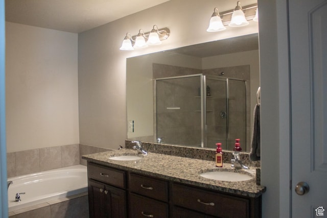 2447 N 2950 W, Plain City, UT 84404 - full bath featuring a garden tub, a shower stall, and double vanity