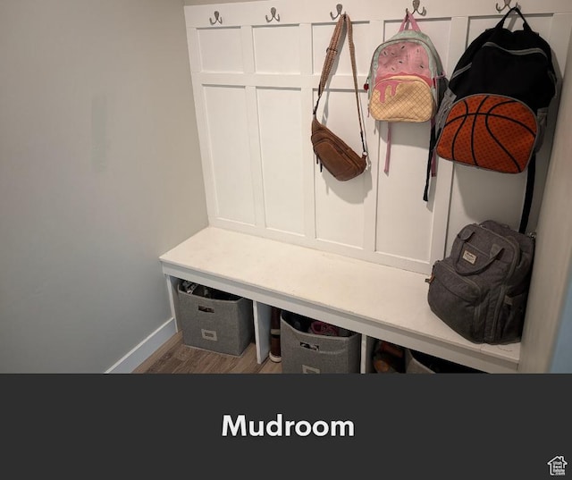 2447 N 2950 W, Plain City, UT 84404 - mudroom featuring baseboards and wood finished floors