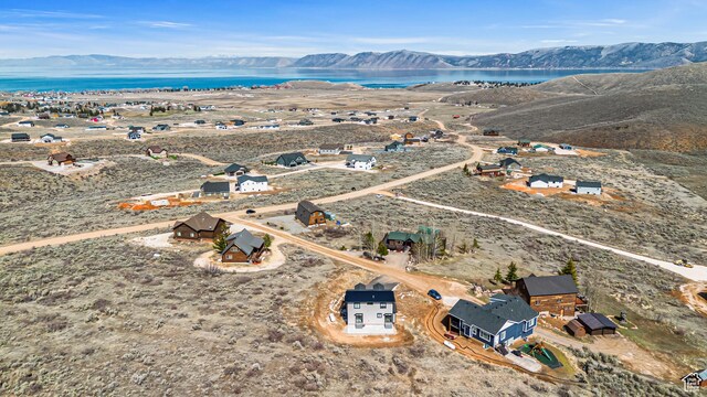 3467 S Porcupine Cir, Garden City, UT 84028 - aerial view with a water and mountain view
