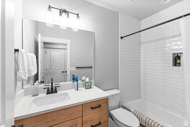 3467 S Porcupine Cir, Garden City, UT 84028 - full bathroom featuring vanity, bathtub / shower combination, and toilet