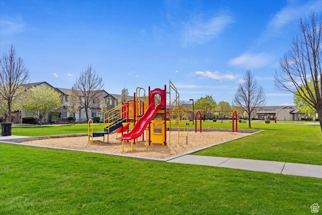 1545 N 420 W Unit 103, Logan, UT 84341 - community playground featuring a yard and a residential view