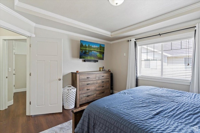 1545 N 420 W Unit 103, Logan, UT 84341 - bedroom with crown molding, a raised ceiling, and wood finished floors