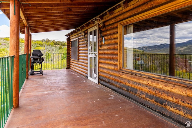 2185 Crestridge Rd Unit 51, Salina, UT 84654 - deck featuring a mountain view and a grill