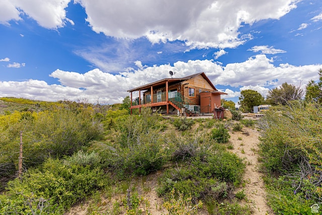 2185 Crestridge Rd Unit 51, Salina, UT 84654 - rear view of house with stairs and a deck