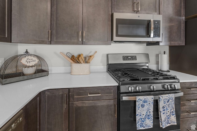 3154 W 1650 N Unit D, Cedar City, UT 84721 - kitchen featuring light countertops, stainless steel appliances, and dark brown cabinetry