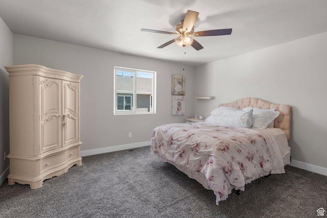 3154 W 1650 N Unit D, Cedar City, UT 84721 - bedroom featuring baseboards, ceiling fan, and carpet flooring
