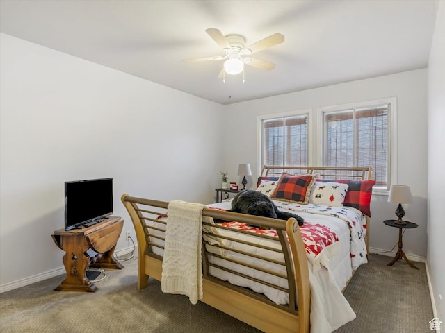 6439 S 1940 E, Murray, UT 84121 - carpeted bedroom with baseboards and a ceiling fan