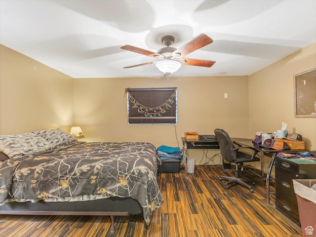 6439 S 1940 E, Murray, UT 84121 - bedroom featuring a ceiling fan and wood finished floors