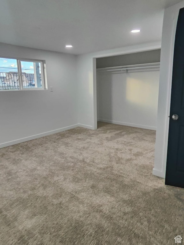 3112 S 3780 W, West Valley City, UT 84120 - unfurnished bedroom featuring carpet, baseboards, recessed lighting, and a closet