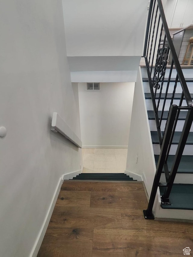 3112 S 3780 W, West Valley City, UT 84120 - staircase featuring baseboards and wood finished floors