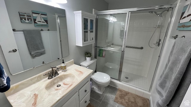 5026 S 1150 E, South Ogden, UT 84403 - full bath featuring vanity, a shower stall, and toilet