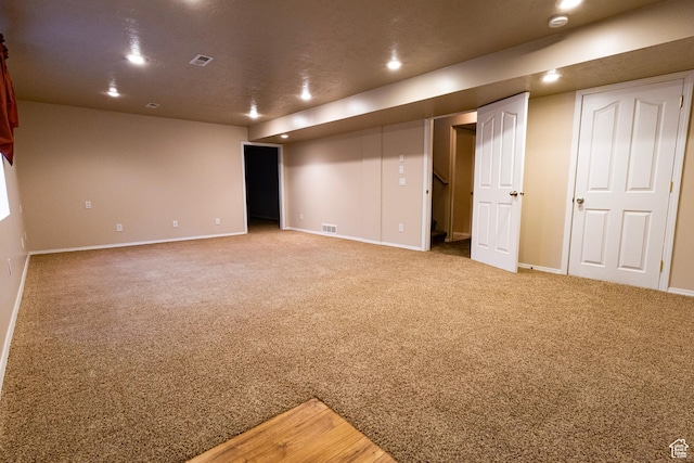 4902 W Pine Laurel Ln, West Jordan, UT 84081 - unfurnished room featuring recessed lighting, baseboards, light colored carpet, and visible vents