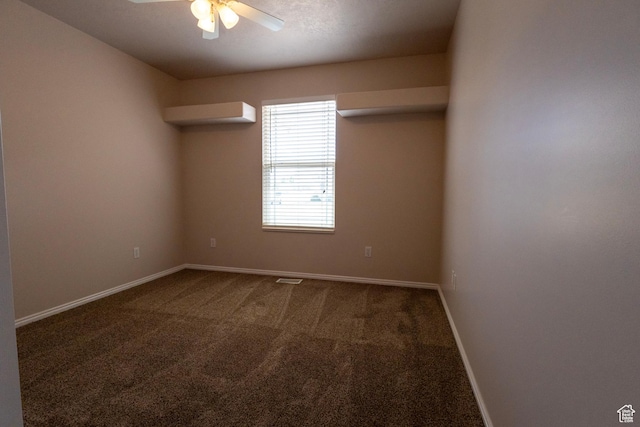 4902 W Pine Laurel Ln, West Jordan, UT 84081 - empty room with baseboards, carpet flooring, and a ceiling fan