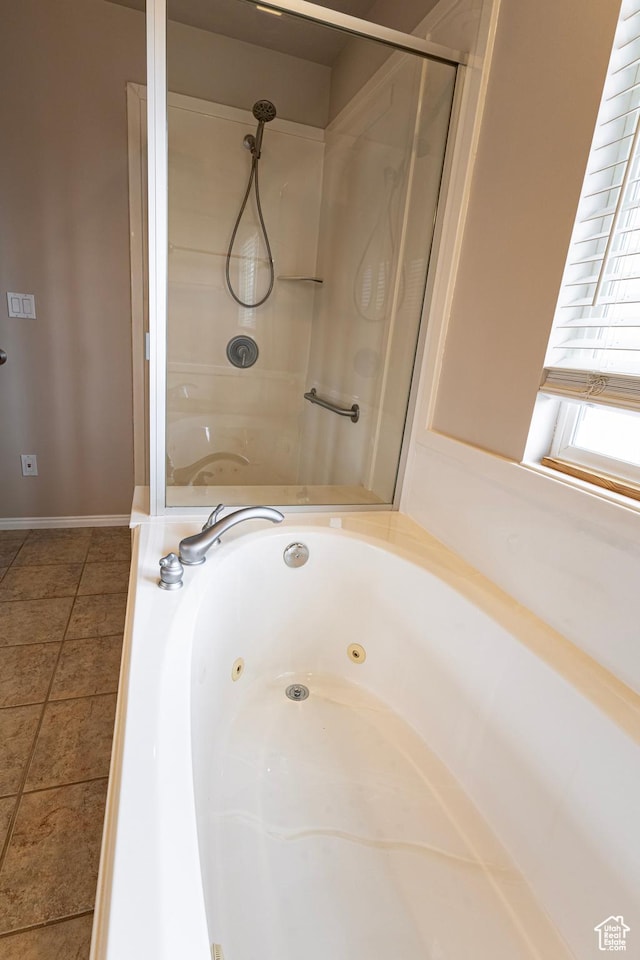 4902 W Pine Laurel Ln, West Jordan, UT 84081 - full bathroom with a tub with jets and a shower
