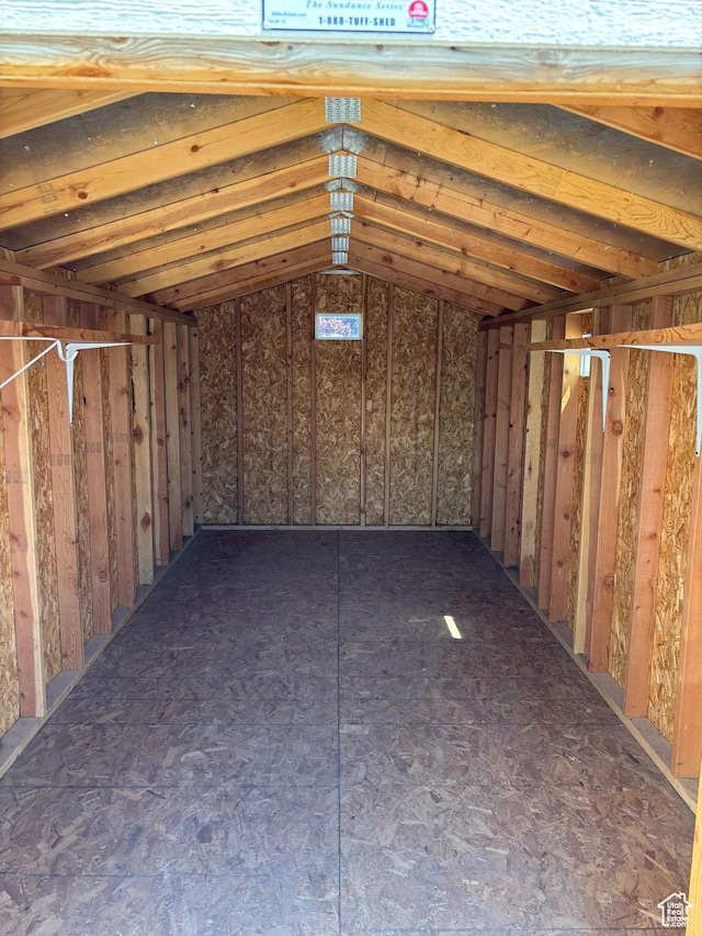 view of storage room
