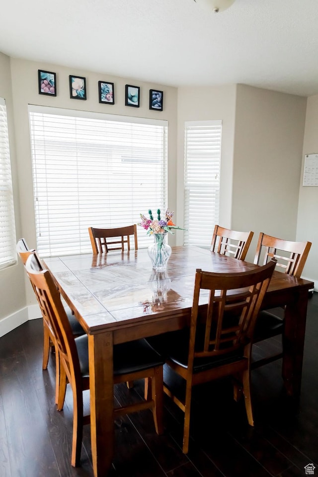 4866 W Spirit Lake Cir, Riverton, UT 84096 - dining area with baseboards and wood finished floors