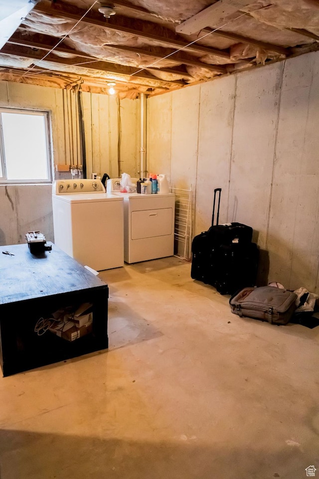 4866 W Spirit Lake Cir, Riverton, UT 84096 - basement with washing machine and clothes dryer