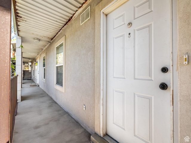 426 E 400 S, American Fork, UT 84003 - property entrance with visible vents and stucco siding
