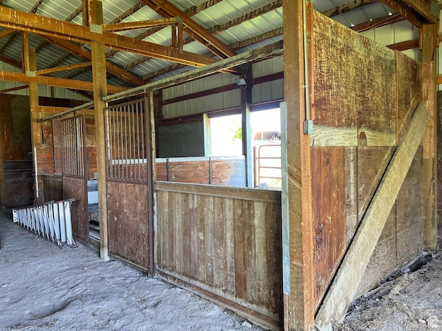 view of horse barn